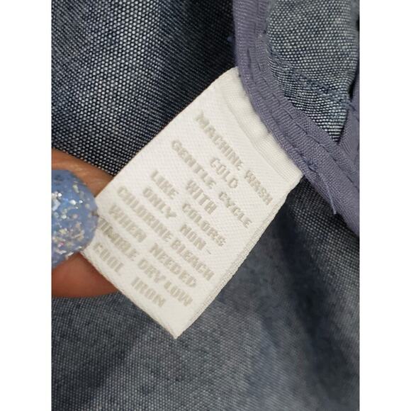 Charter Club Women's Blue Cotton Long Sleeve Buttons Front Casual Jacket Size XL - Picture 10 of 12